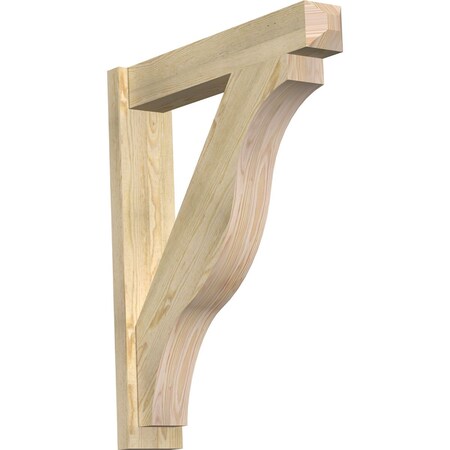 Ekena Millwork Funston Craftsman Rough Sawn Outlooker, Douglas Fir, 6"W x 30"D x 36"H OUT06X30X36FST04RDF